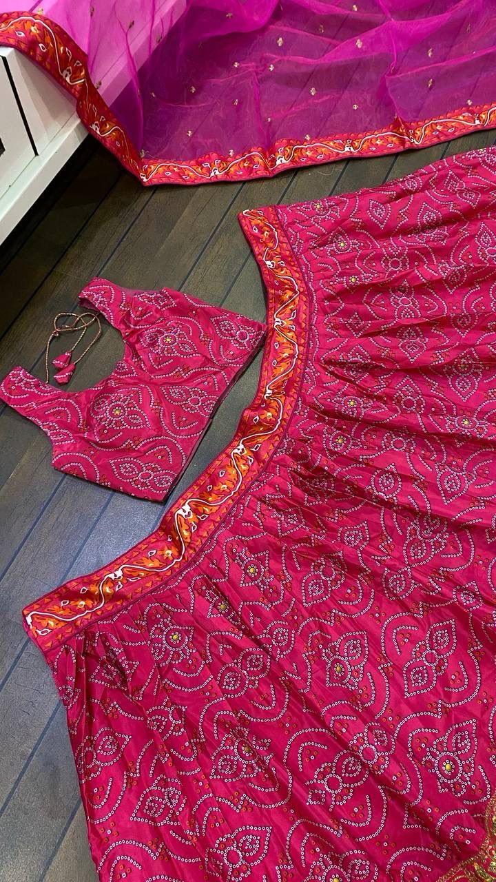 Bandhani Style Lehenga