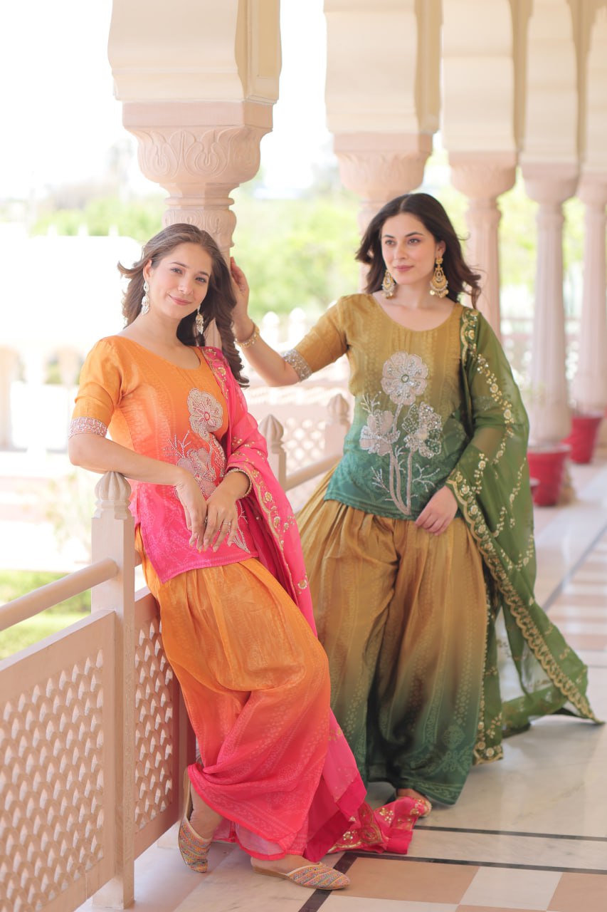 PREMIUM SHARARA TOP DRESS