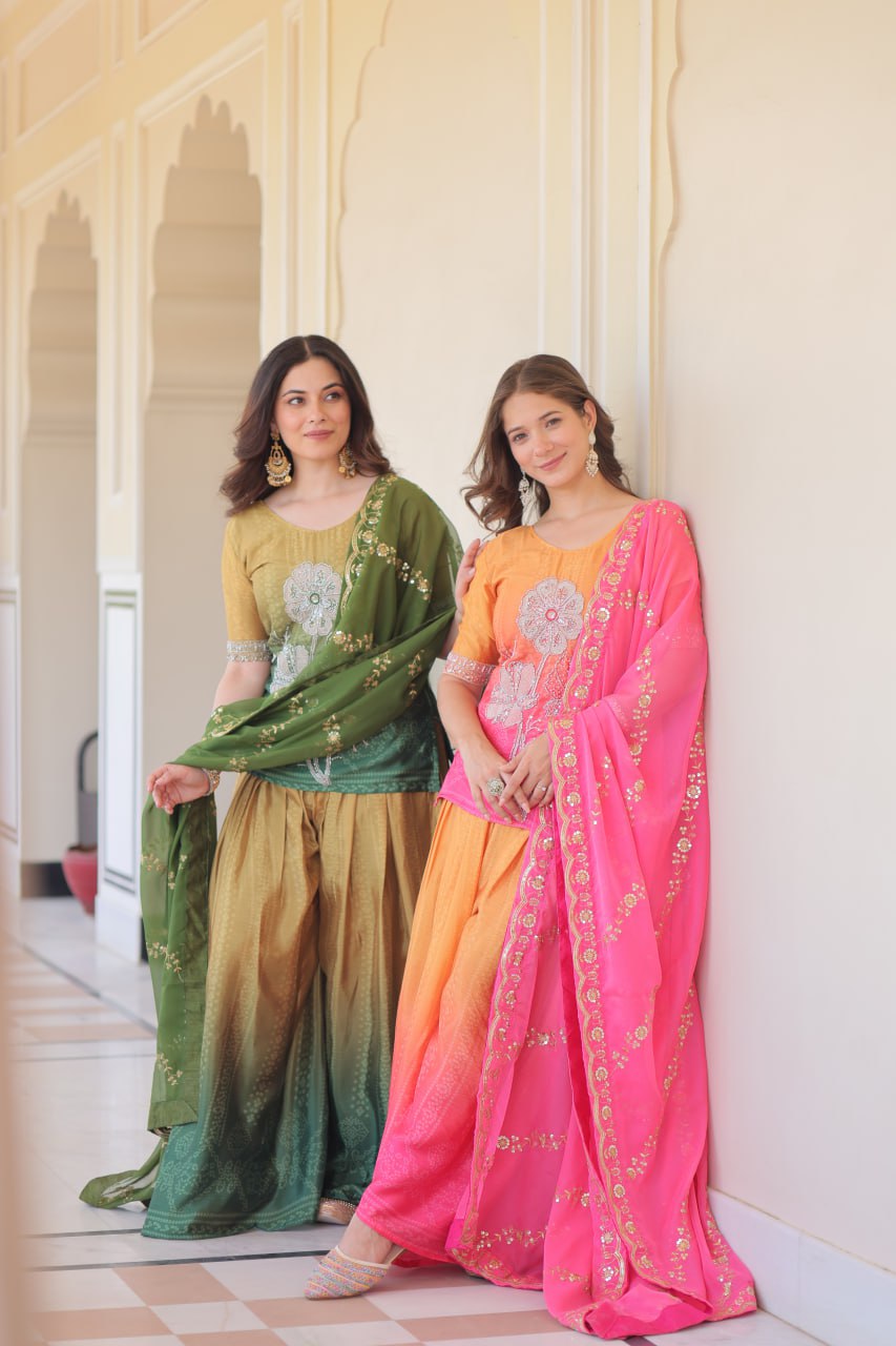 PREMIUM SHARARA TOP DRESS