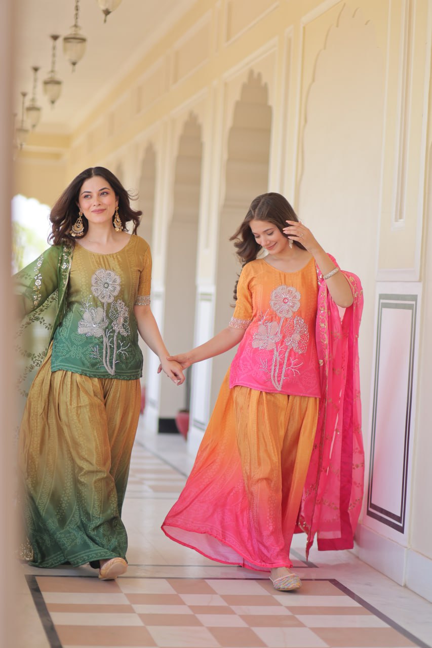 PREMIUM SHARARA TOP DRESS