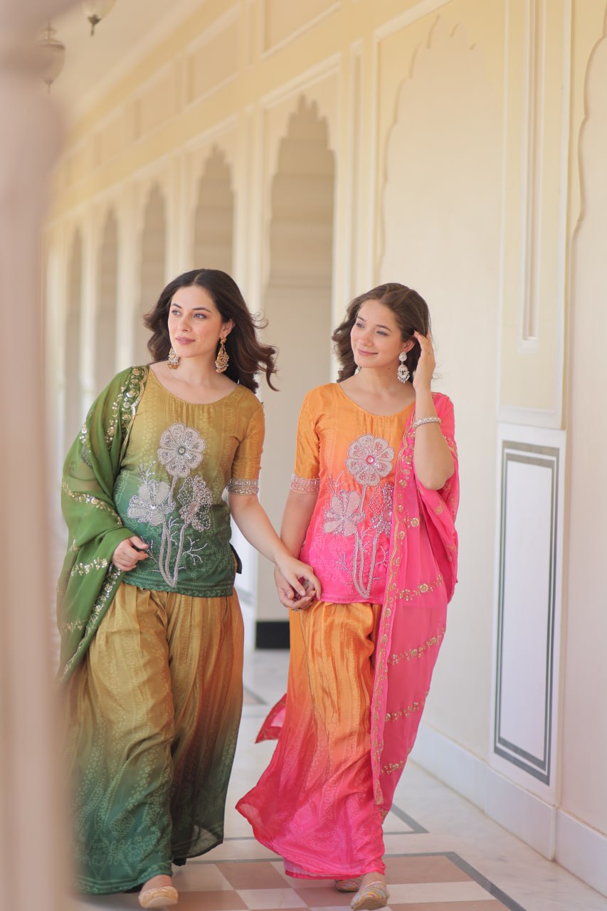 PREMIUM SHARARA TOP DRESS