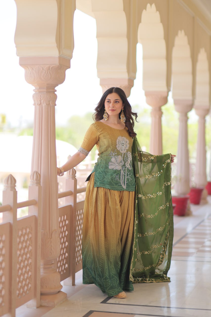 PREMIUM SHARARA TOP DRESS