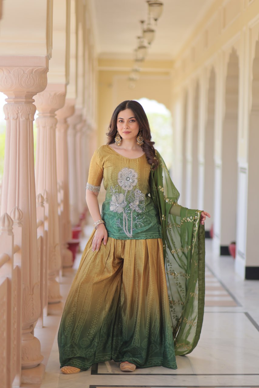 PREMIUM SHARARA TOP DRESS