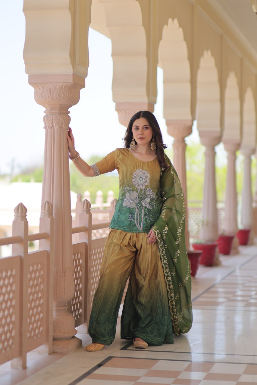 PREMIUM SHARARA TOP DRESS