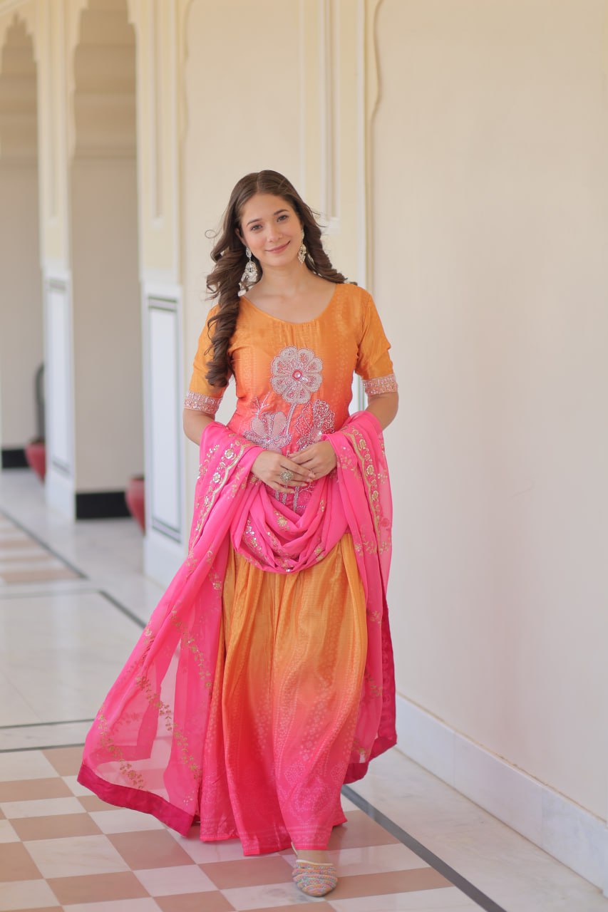 PREMIUM SHARARA TOP DRESS