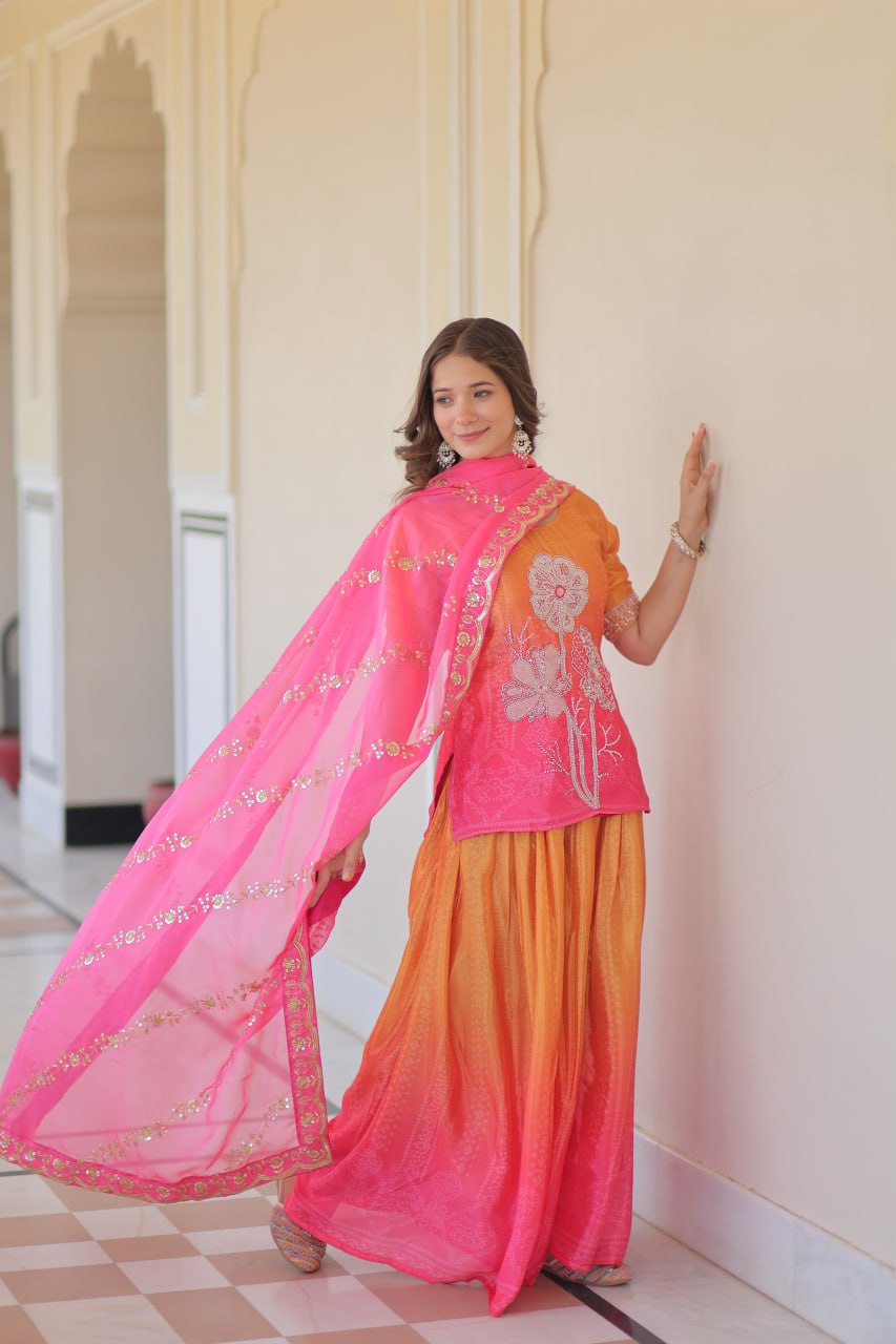 PREMIUM SHARARA TOP DRESS