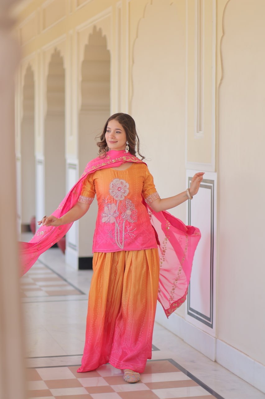 PREMIUM SHARARA TOP DRESS