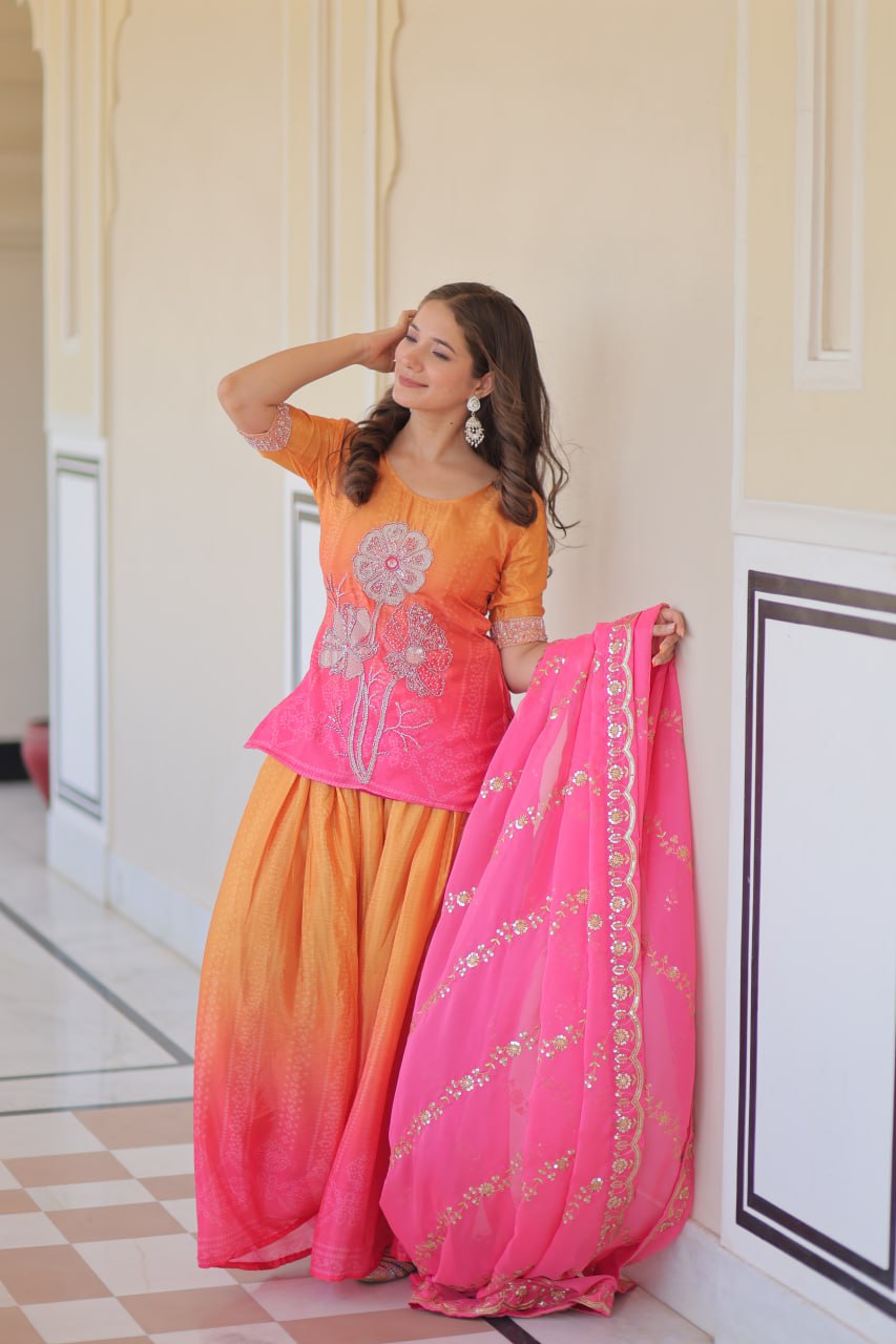 PREMIUM SHARARA TOP DRESS