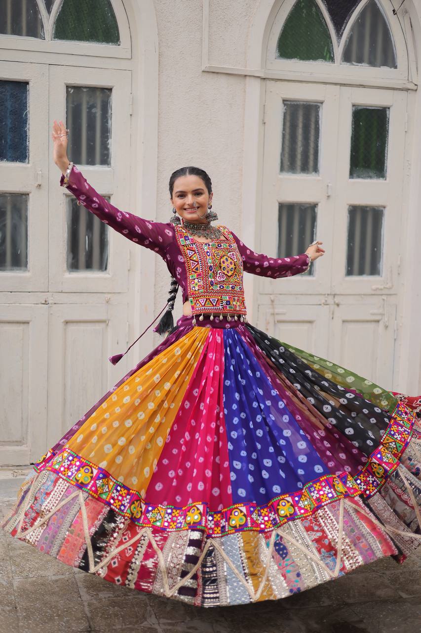 FULL STITCHED NAVRATRI LEHENGA