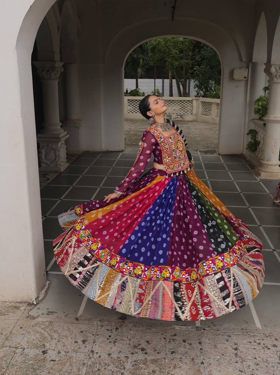 FULL STITCHED NAVRATRI LEHENGA