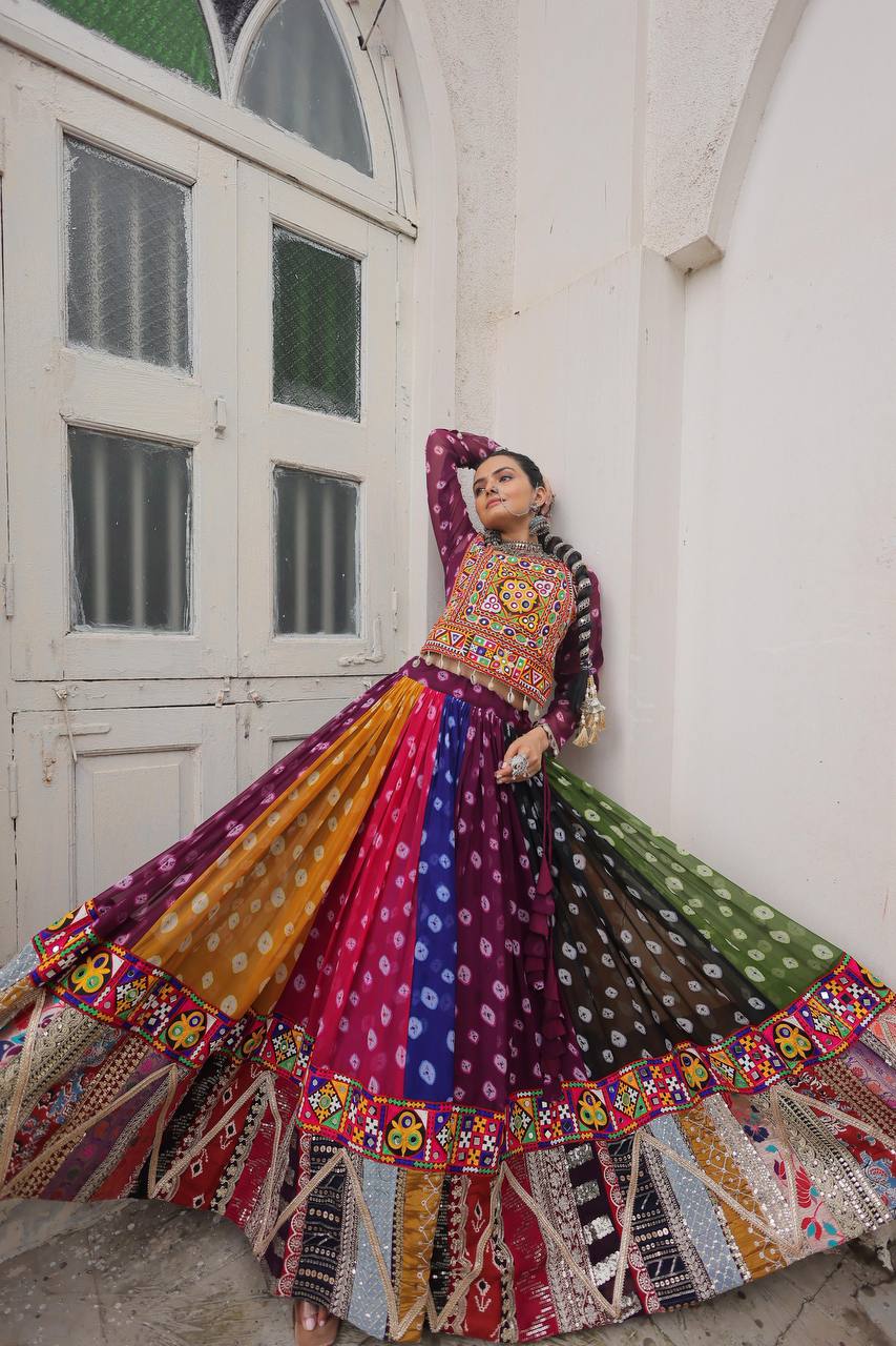 FULL STITCHED NAVRATRI LEHENGA