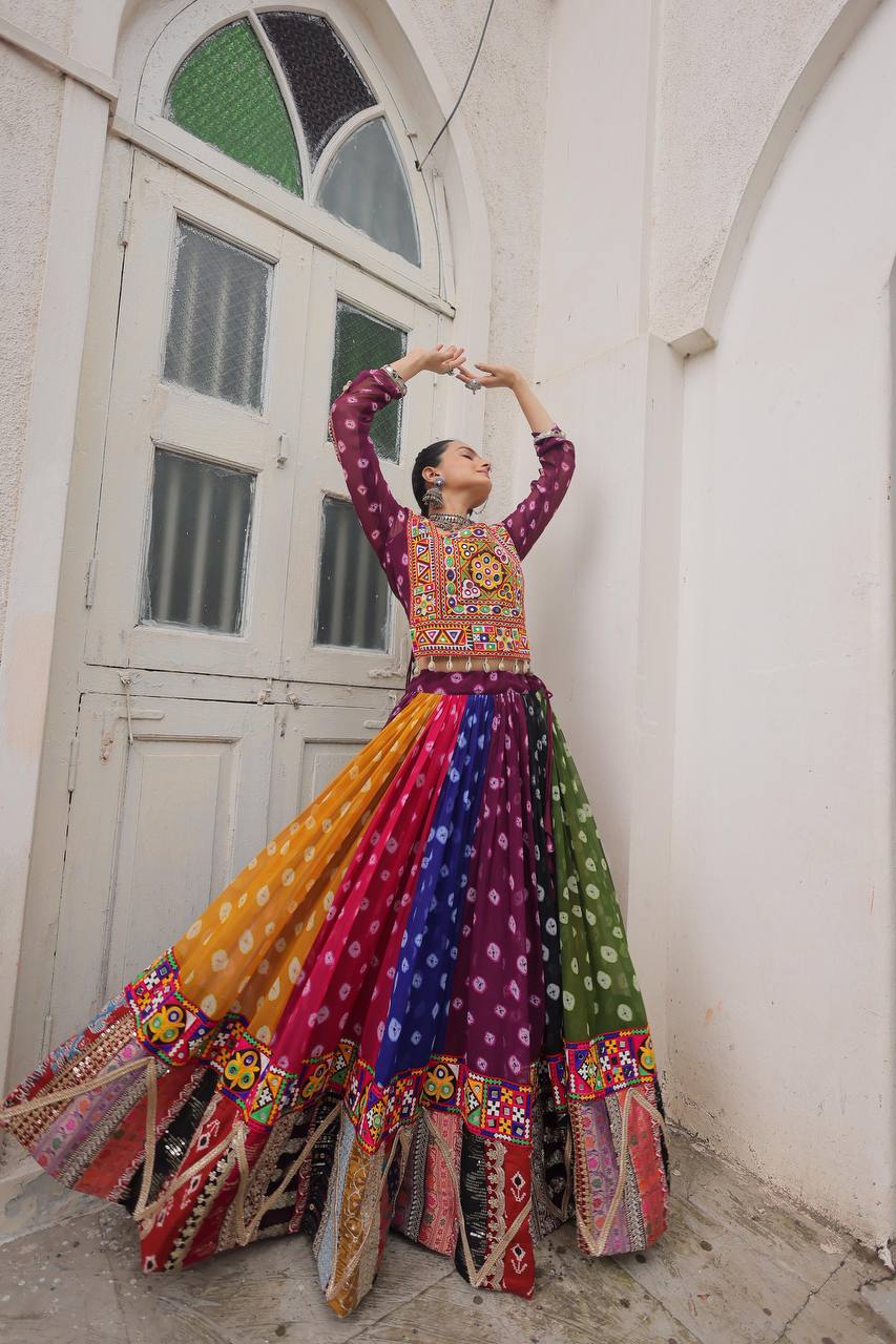 FULL STITCHED NAVRATRI LEHENGA