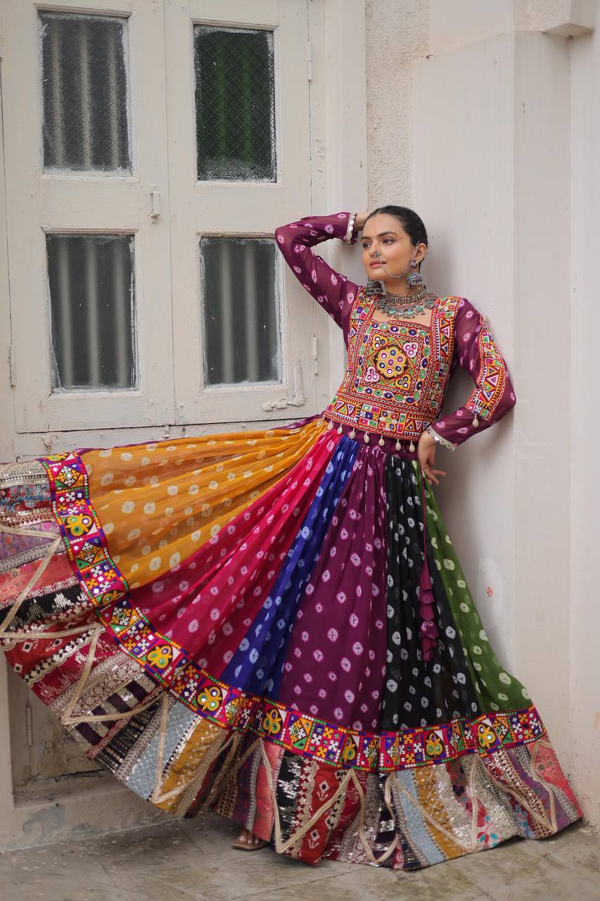 FULL STITCHED NAVRATRI LEHENGA