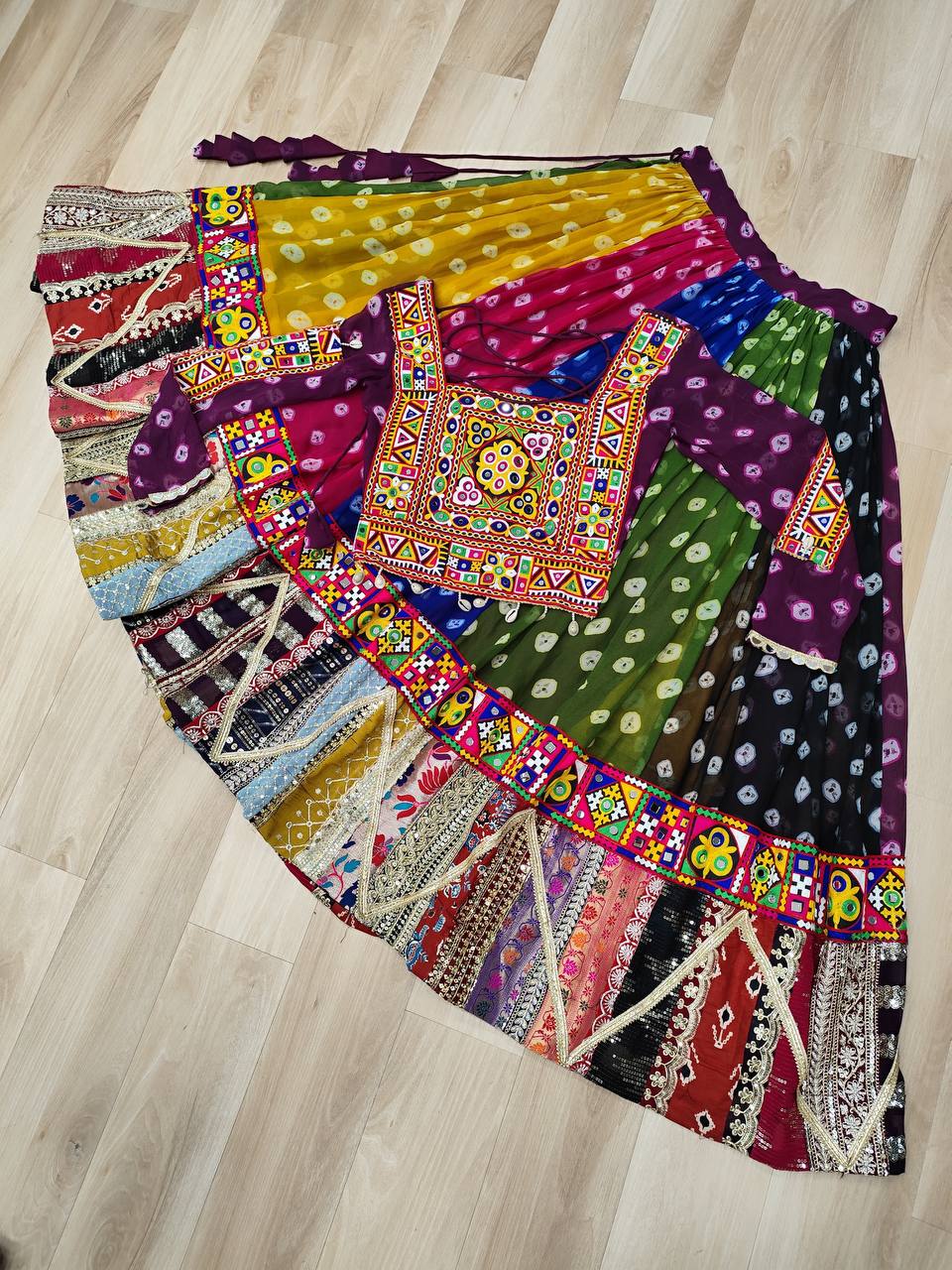 FULL STITCHED NAVRATRI LEHENGA