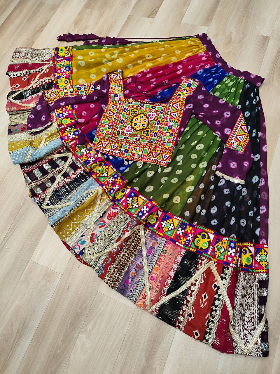 FULL STITCHED NAVRATRI LEHENGA