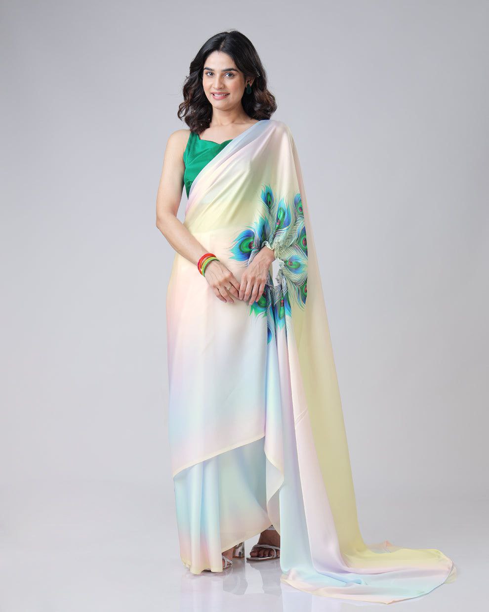 2 STYLE READY TO WEAR SAREE L