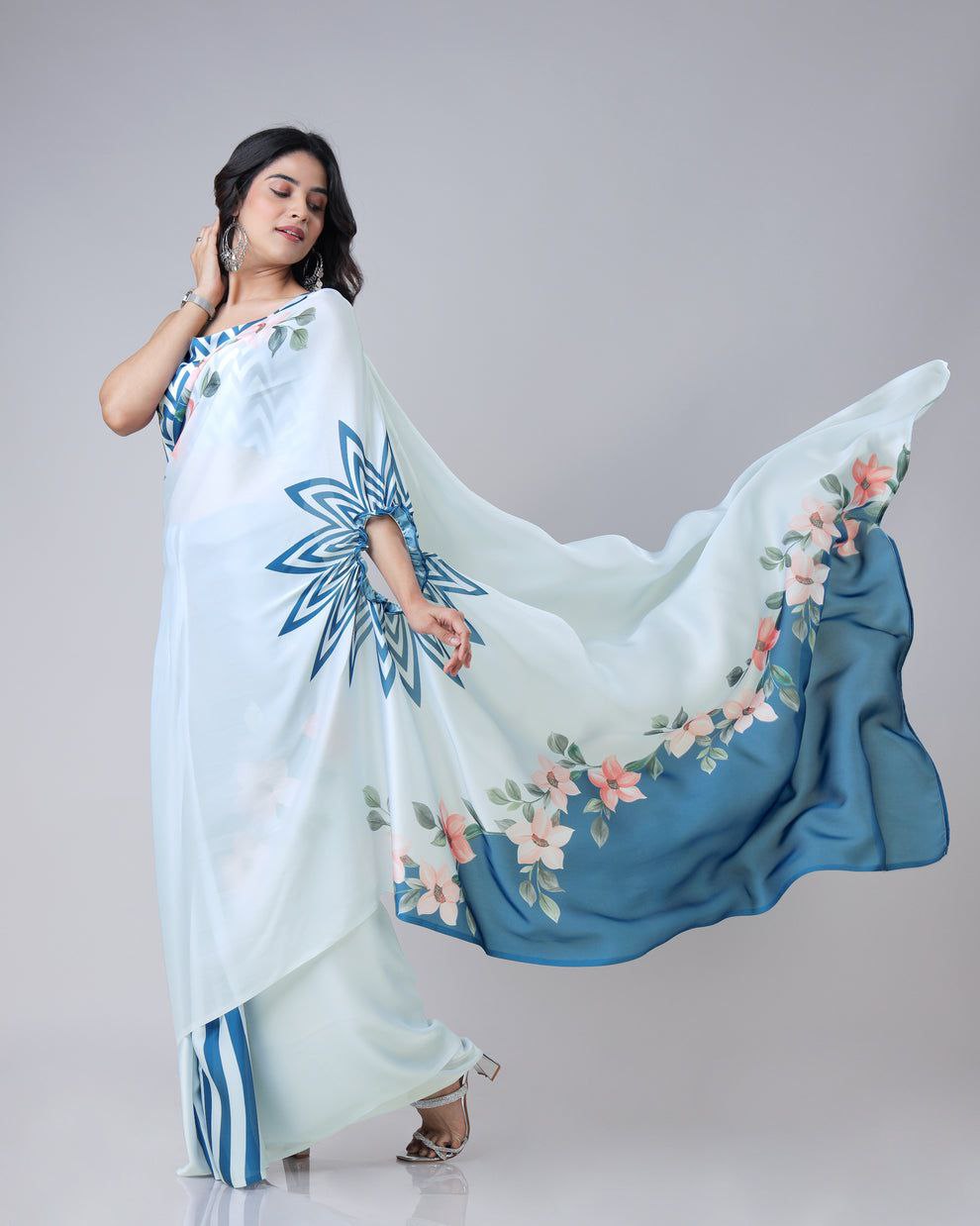 2 STYLE READY TO WEAR SAREE O