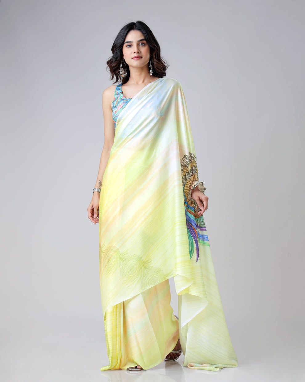2 STYLE READY TO WEAR SAREE Q