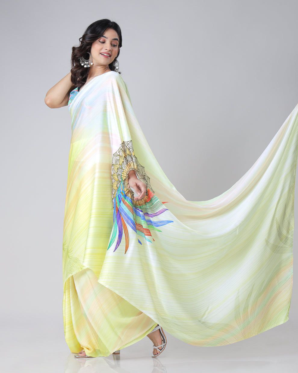 2 STYLE READY TO WEAR SAREE Q