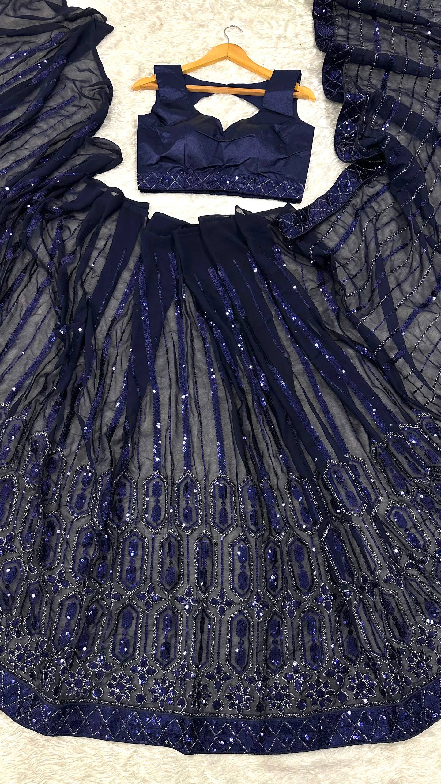 BEAUTIFUL SEQUINS WORK SAREE