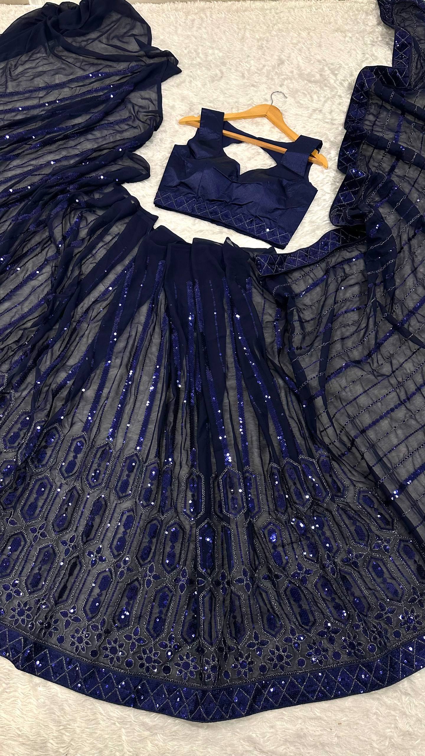 BEAUTIFUL SEQUINS WORK SAREE