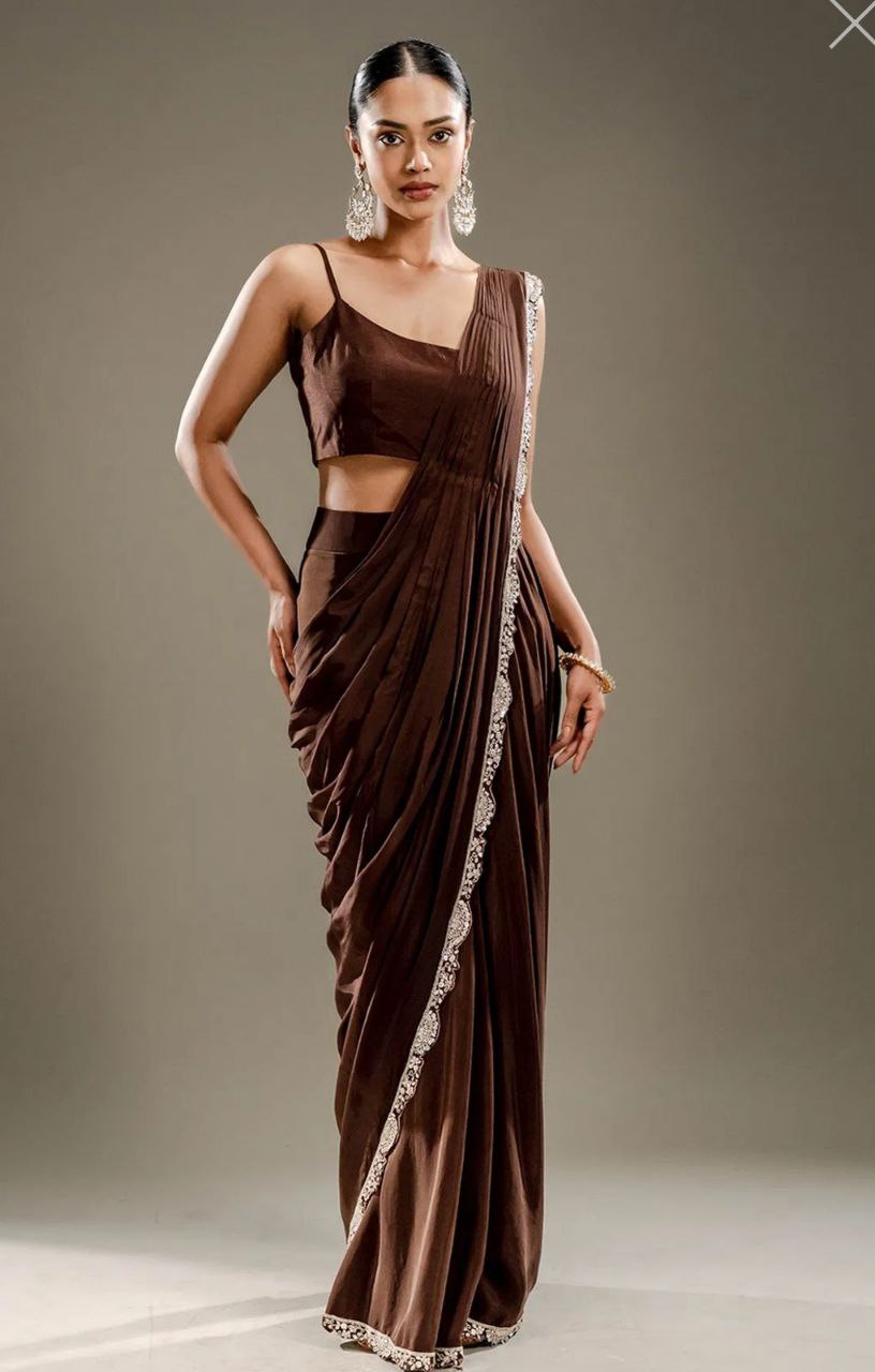 READY TO WEAR SAREE WITH FULL STITCHED JACKET