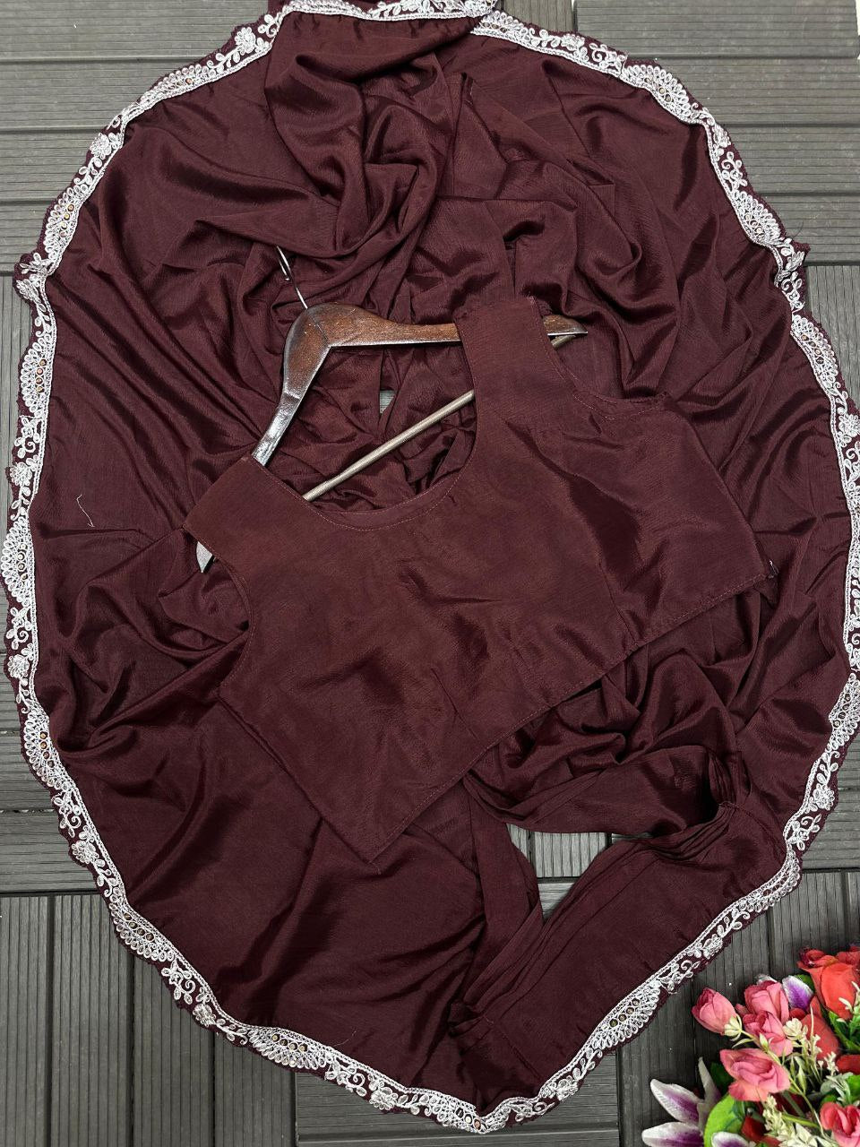 READY TO WEAR SAREE WITH FULL STITCHED JACKET