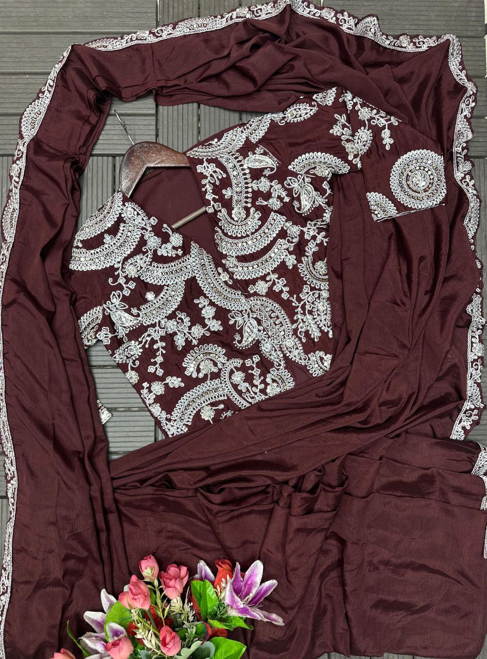 READY TO WEAR SAREE WITH FULL STITCHED JACKET