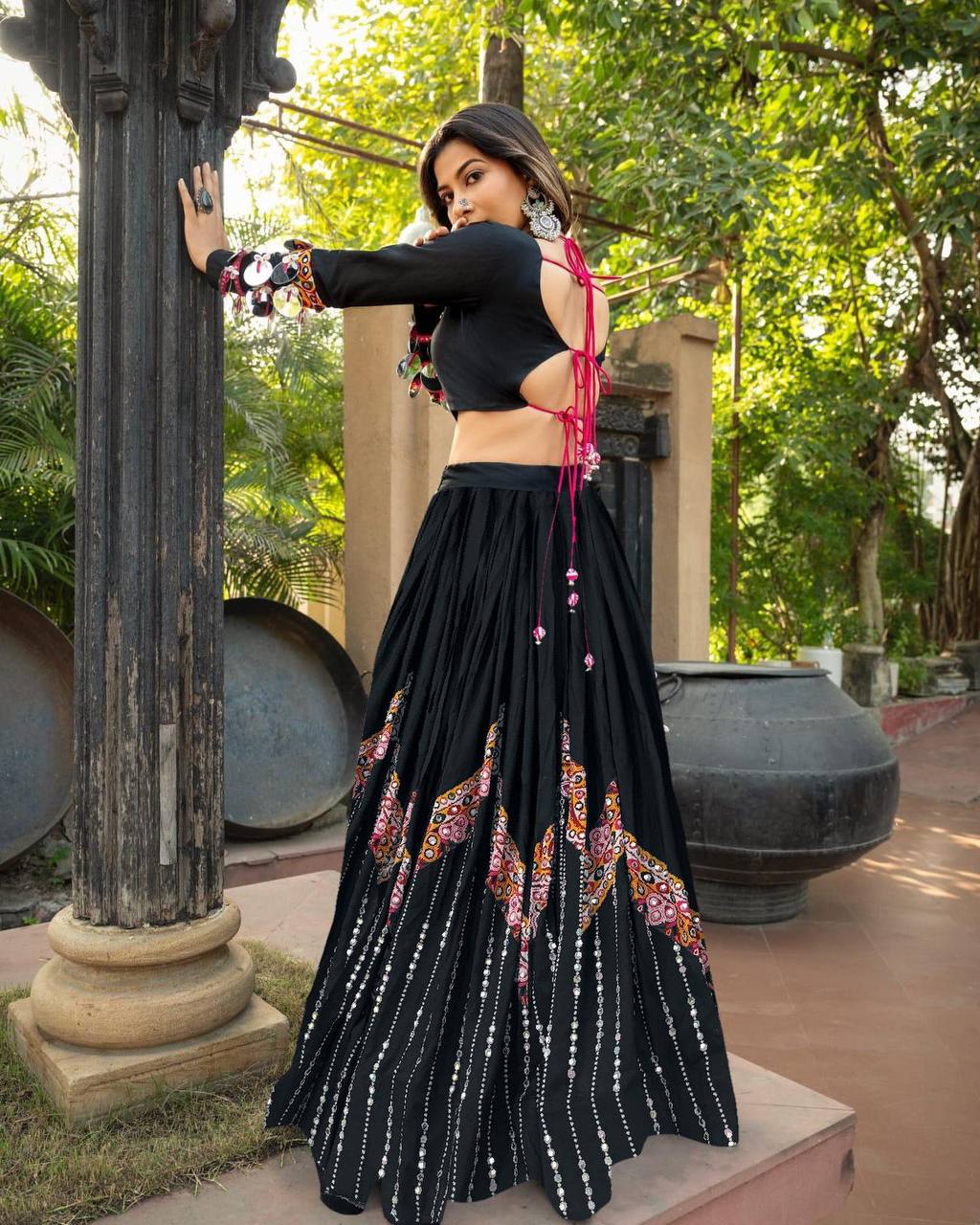 BLACK NAVRATRI LEHENGA