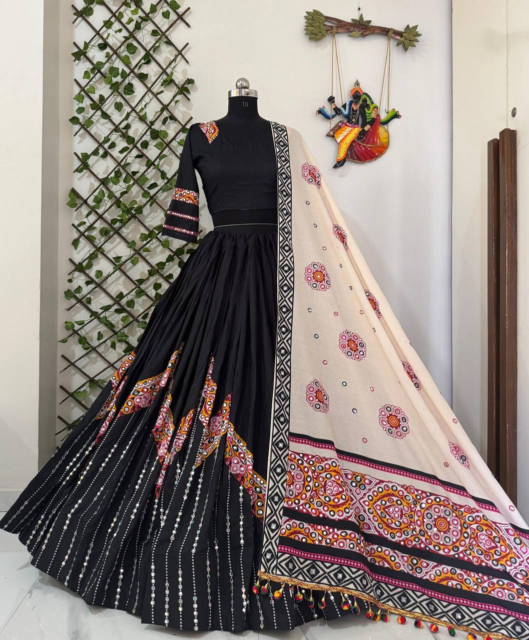 BLACK NAVRATRI LEHENGA