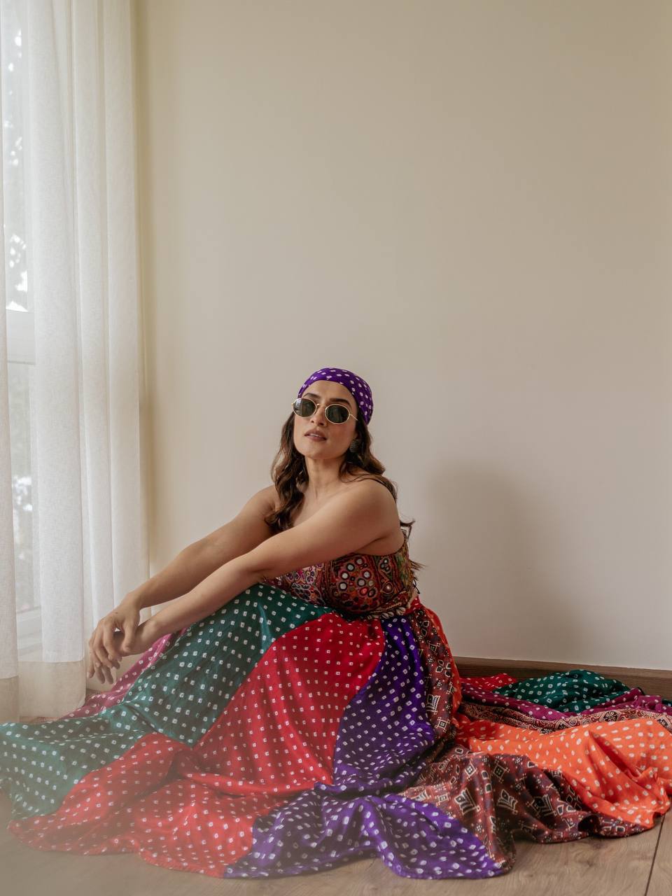 MULTICOLOUR CROP TOP LEHENGA