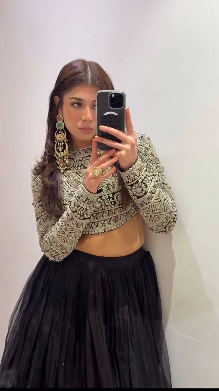 FULL STITCHED CROP TOP LEHENGA