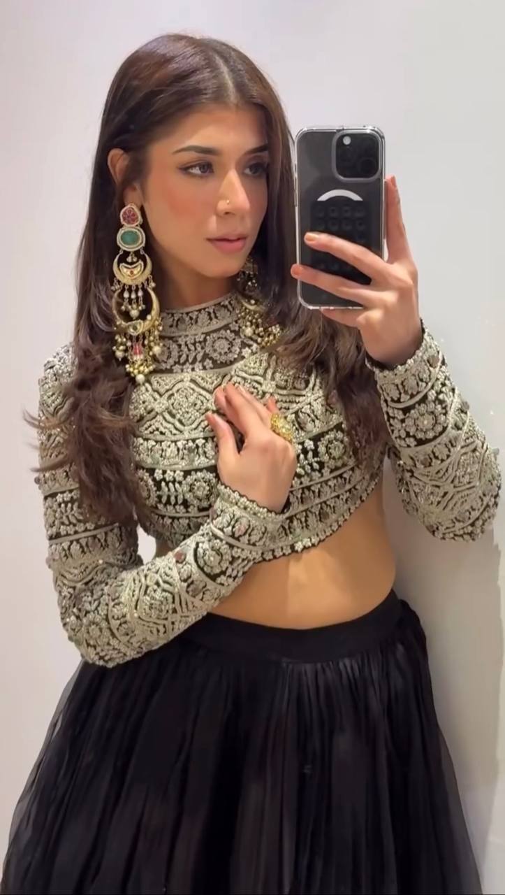 FULL STITCHED CROP TOP LEHENGA