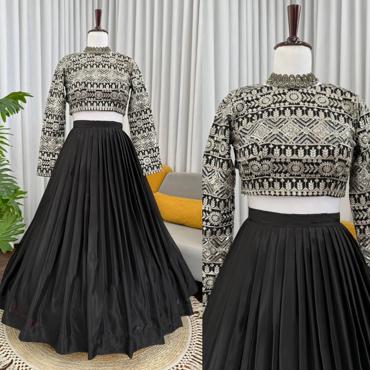 FULL STITCHED CROP TOP LEHENGA