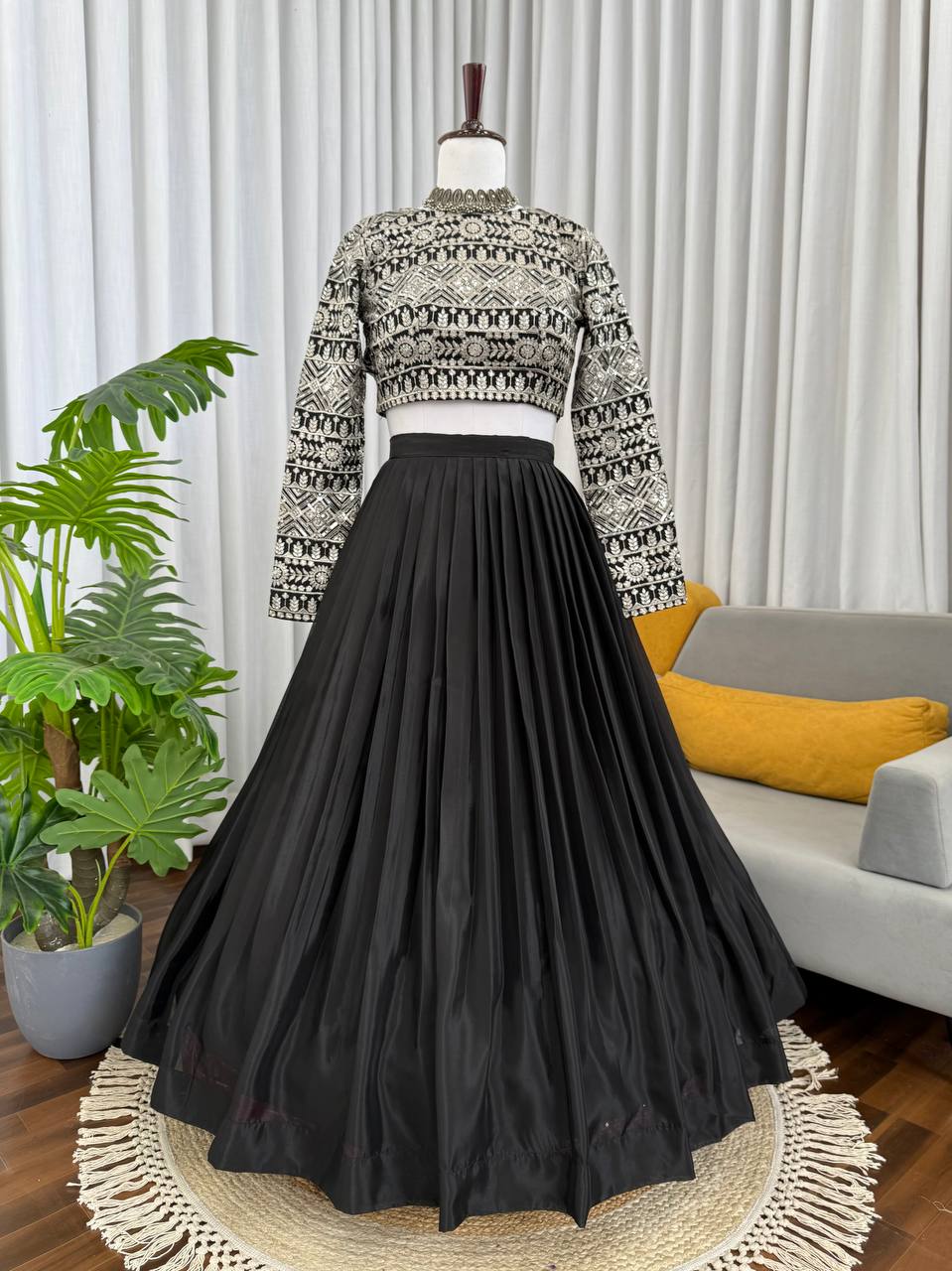 FULL STITCHED CROP TOP LEHENGA