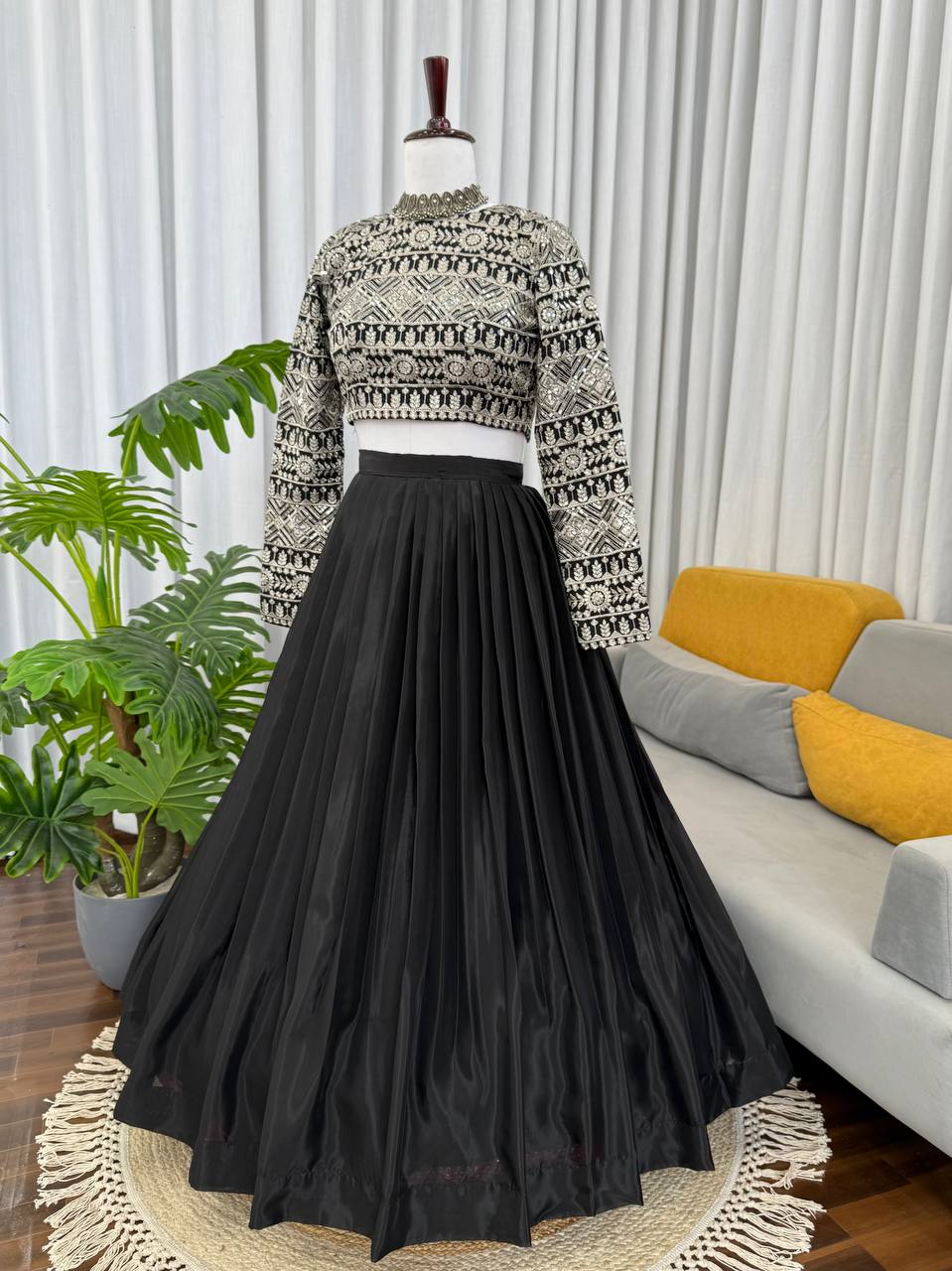 FULL STITCHED CROP TOP LEHENGA
