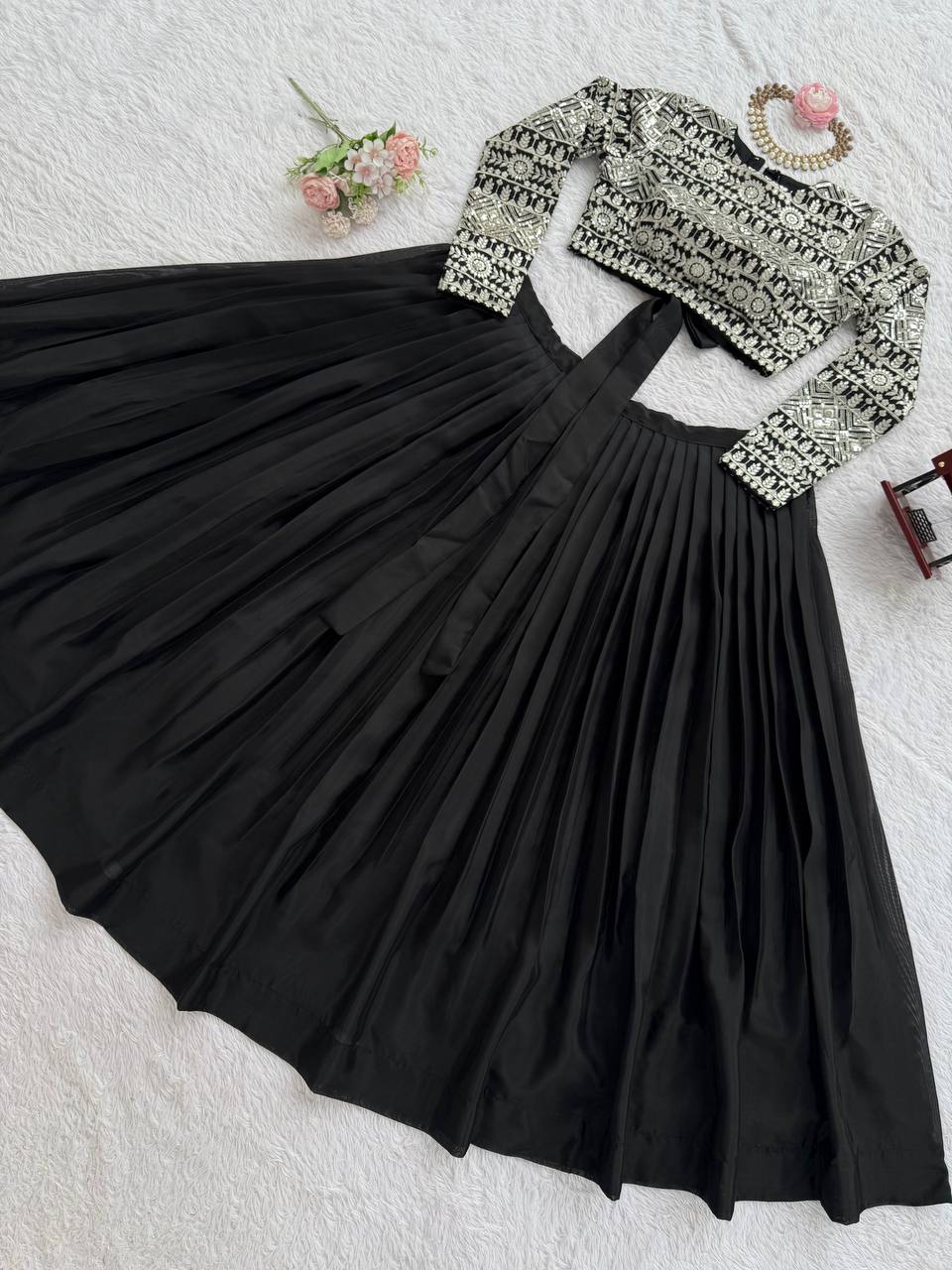 FULL STITCHED CROP TOP LEHENGA