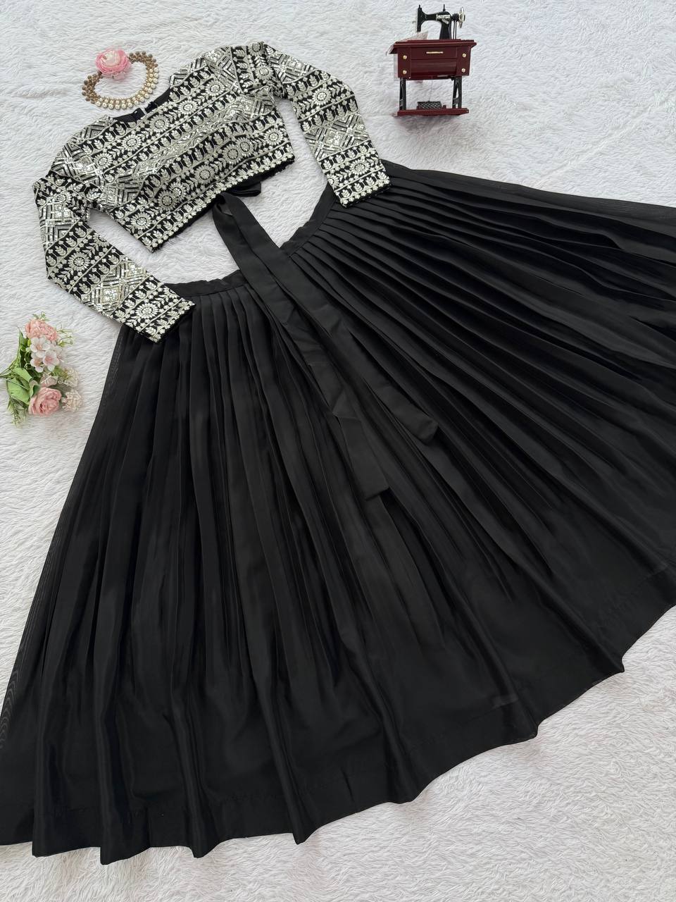 FULL STITCHED CROP TOP LEHENGA