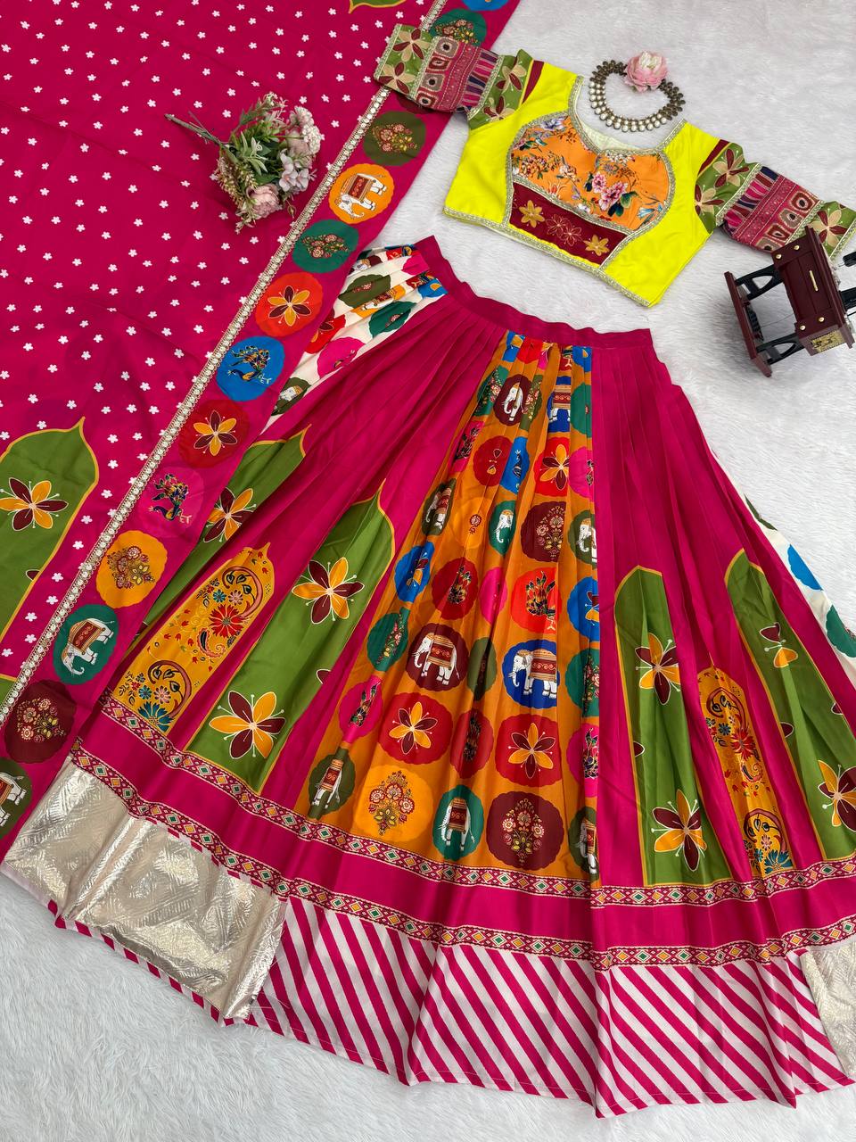 MULTICOLOUR NAVRATRI LEHENGA