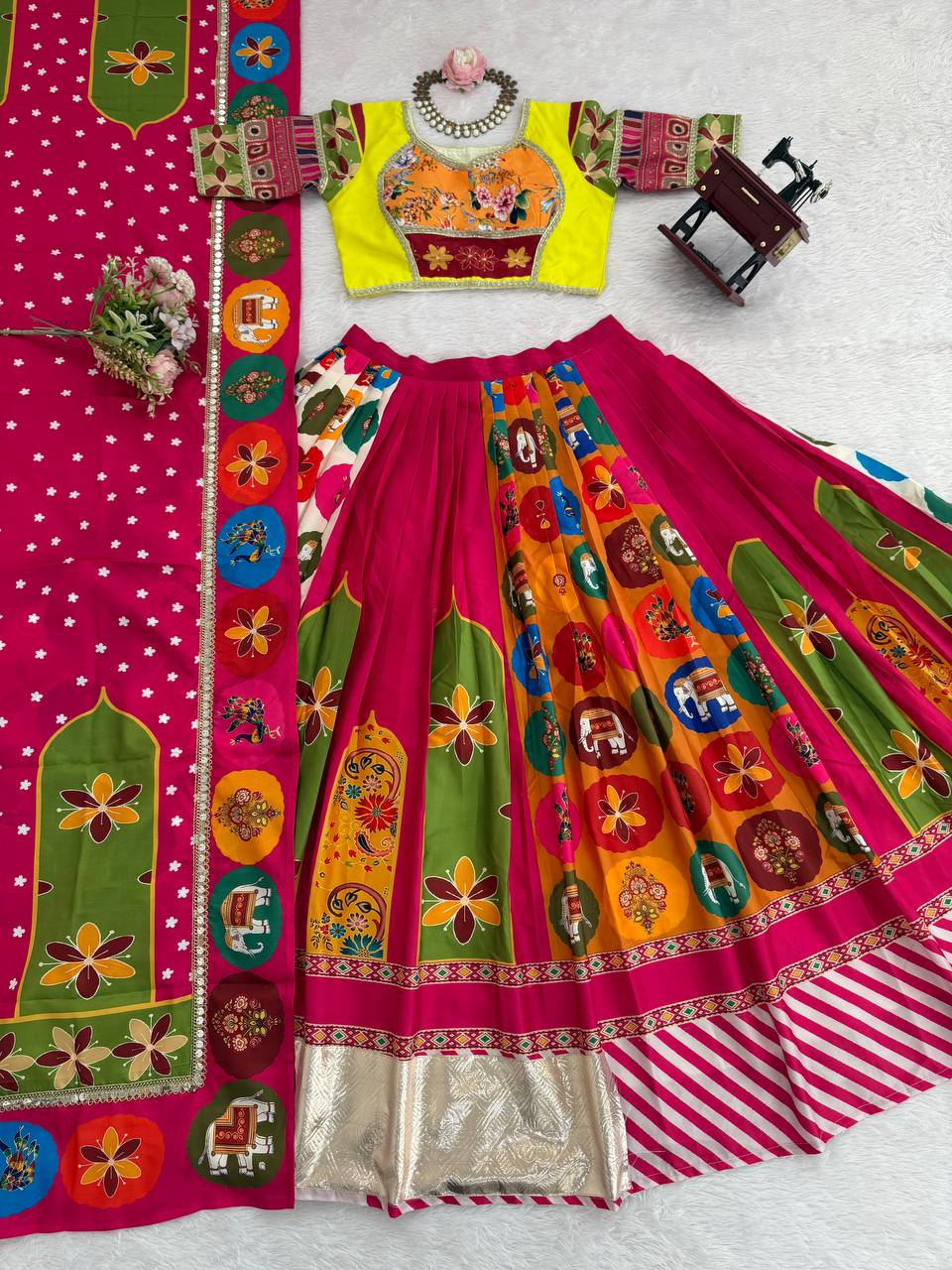 MULTICOLOUR NAVRATRI LEHENGA