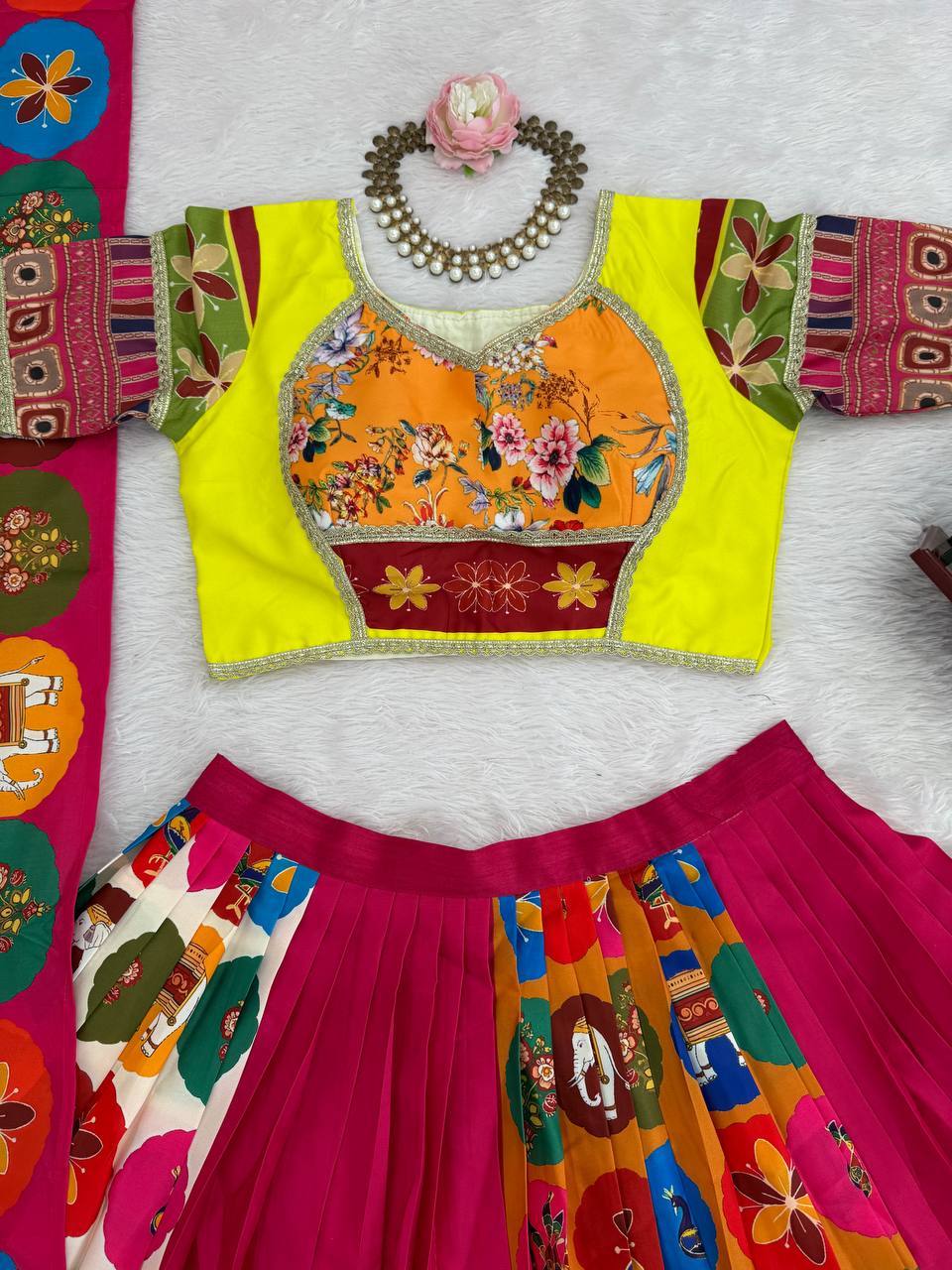 MULTICOLOUR NAVRATRI LEHENGA