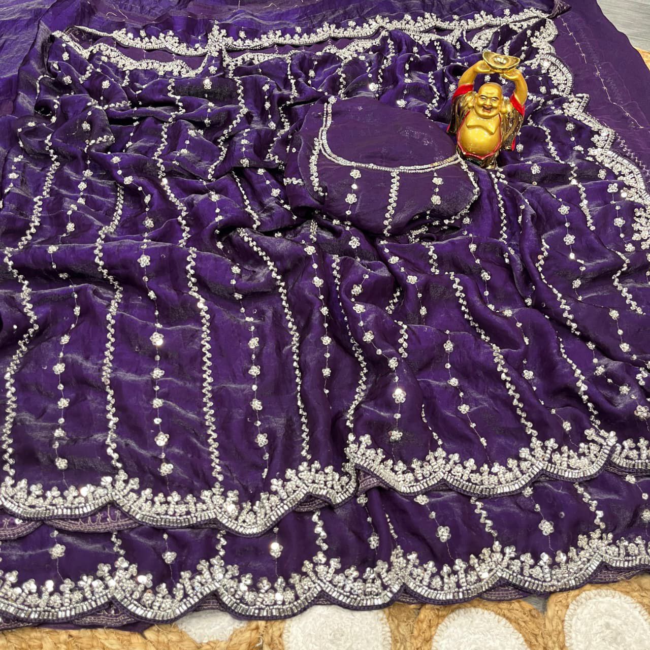 FULL HANDWORK SAREE FOR DIWALI