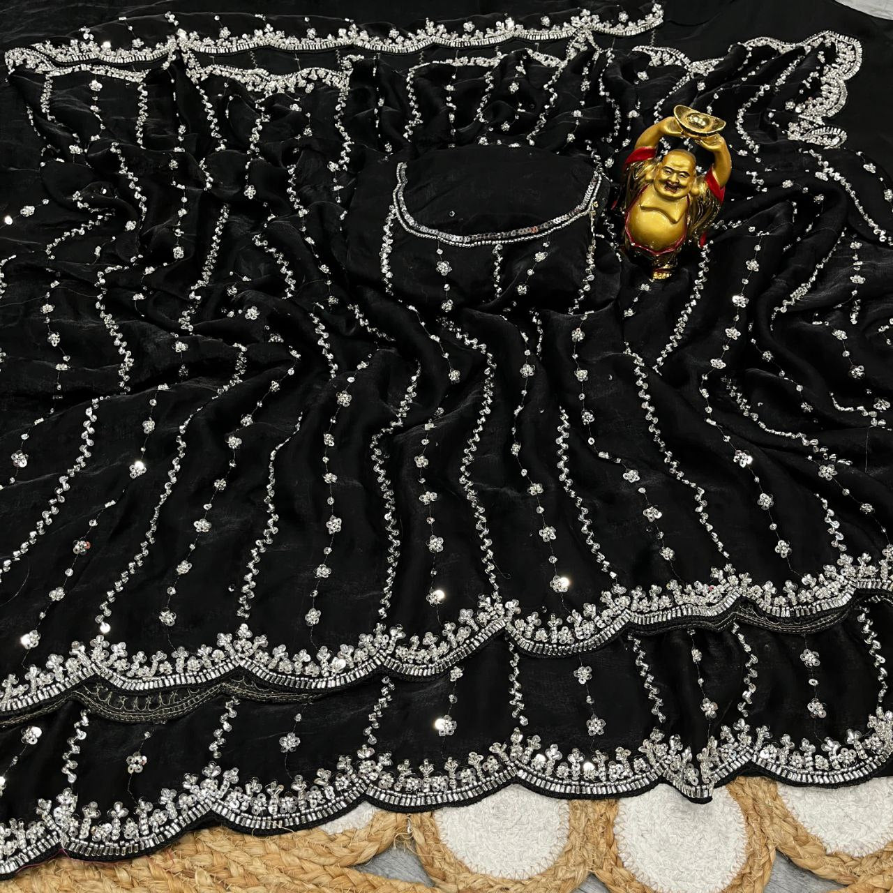 FULL HANDWORK SAREE FOR DIWALI