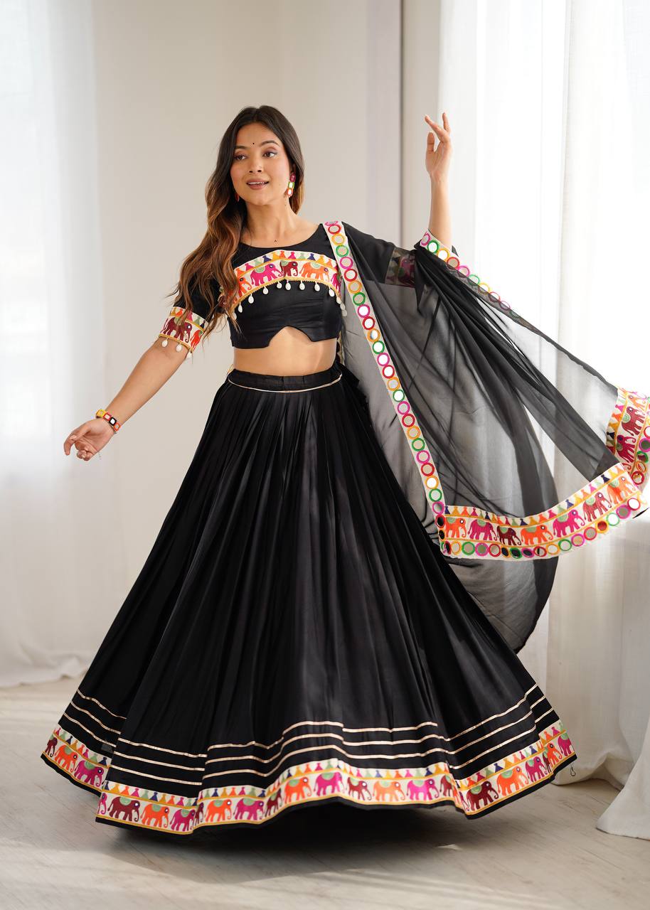 REAL MIRROR WORK NAVRATRI LEHENGA