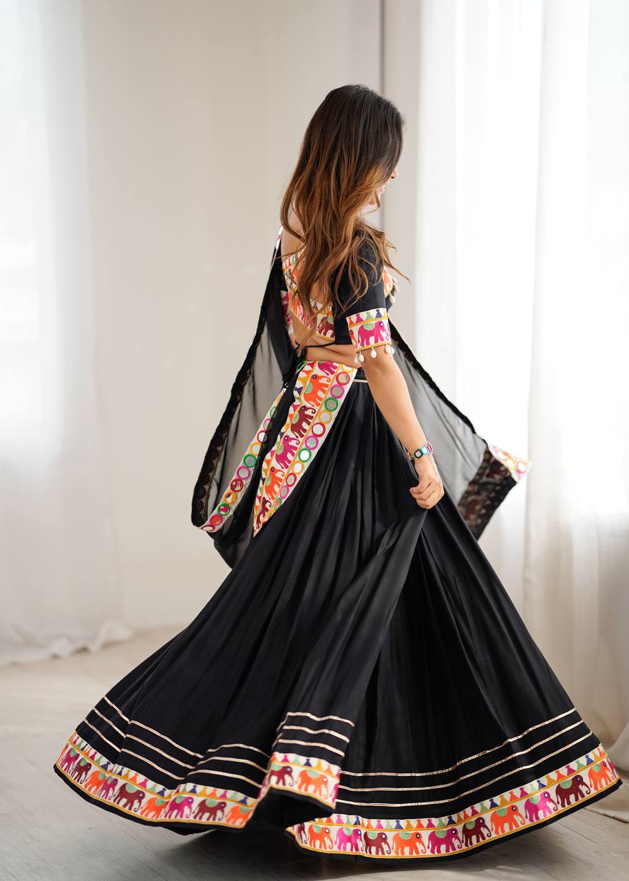 REAL MIRROR WORK NAVRATRI LEHENGA