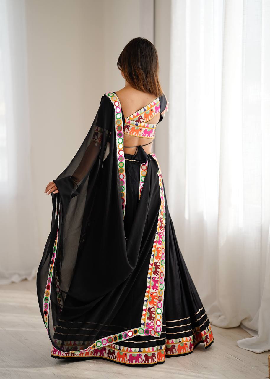 REAL MIRROR WORK NAVRATRI LEHENGA
