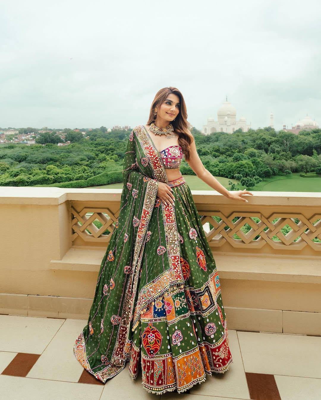 NAVRATRI MIRROR WORK LEHENGA