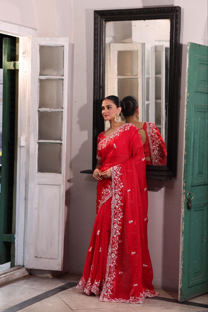 RED LOVE SAREE