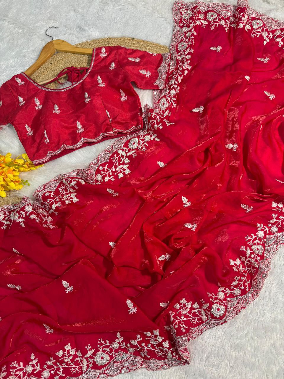 RED LOVE SAREE
