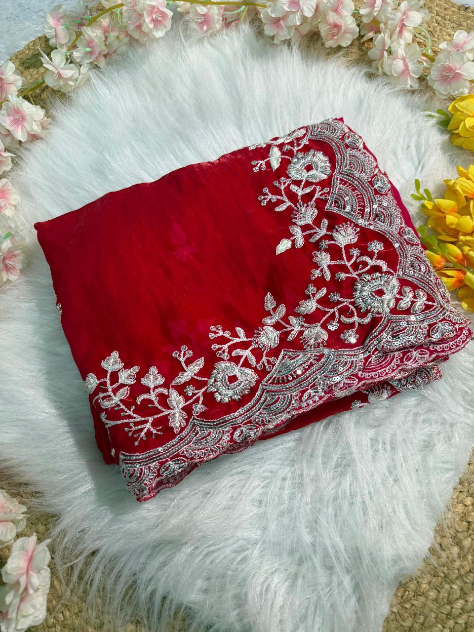 RED LOVE SAREE